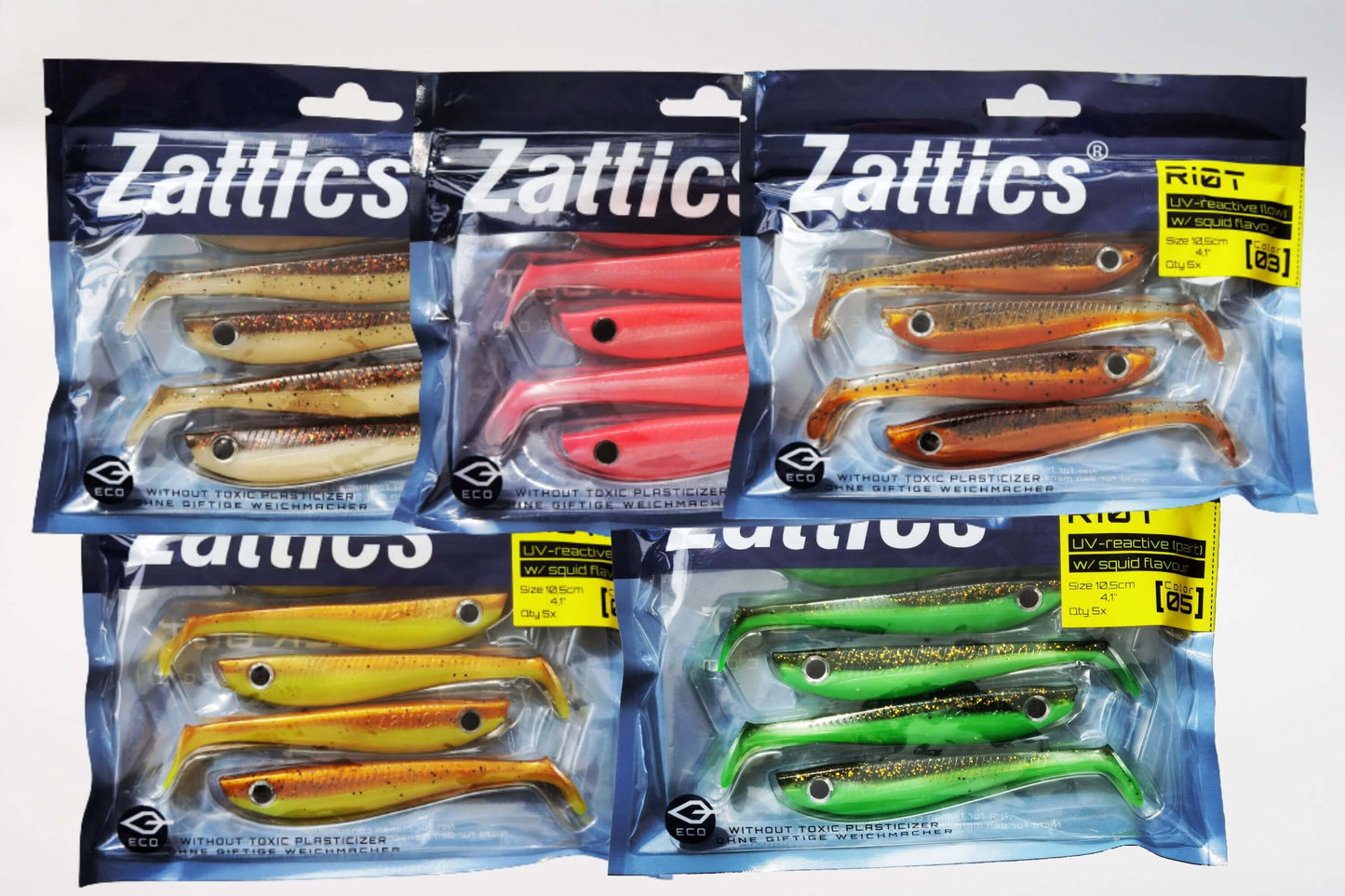 Gummisch Set von Zattics Riot 10,5 cm 5 Stück kaufen