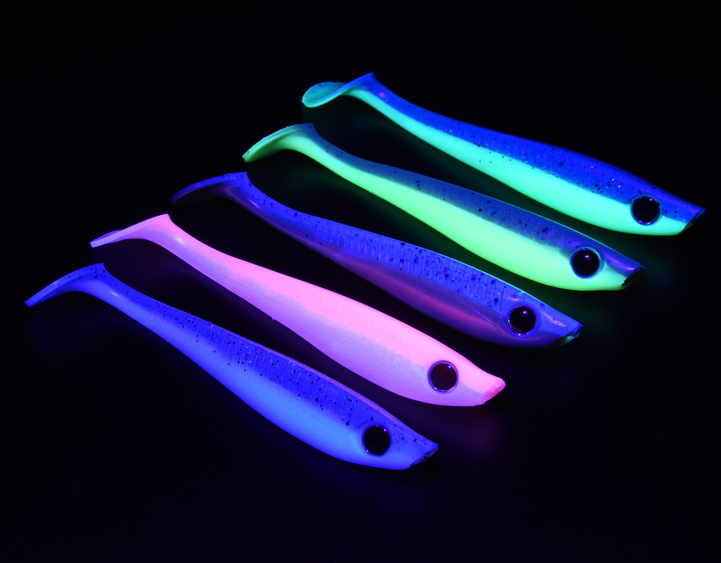 Zattics Riot 10,5cm Gummifsch für das Zanderangeln unter UV Licht