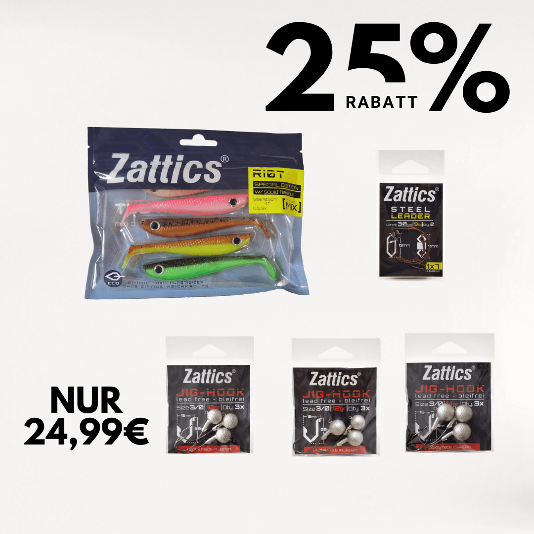 Gummifisch Set Zattics Riot - Köderbox  zum Zanderangeln
