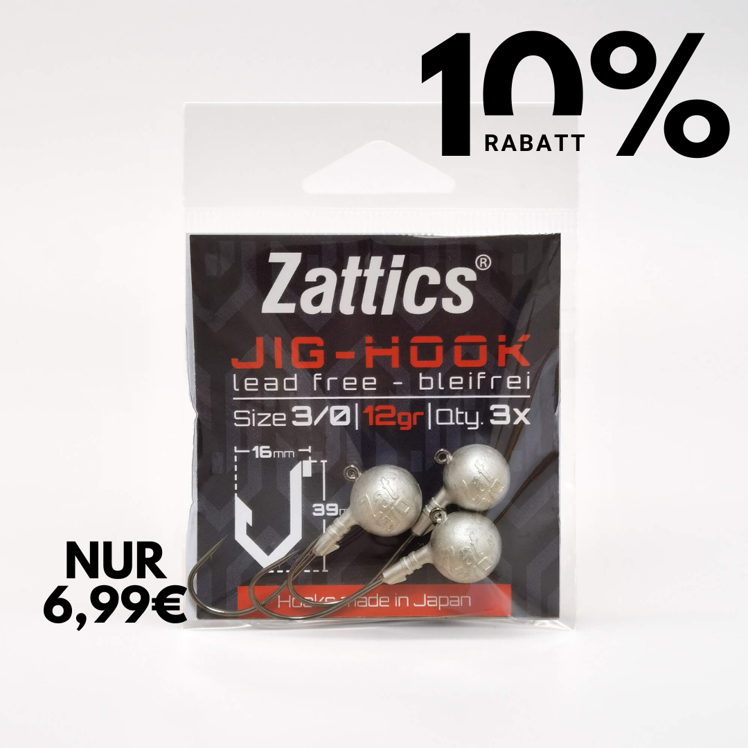 Zattics bleifreie Jig Haken mit Haken von Maruto O'Shaugnessy & Angelhaken für das Raubfischangeln